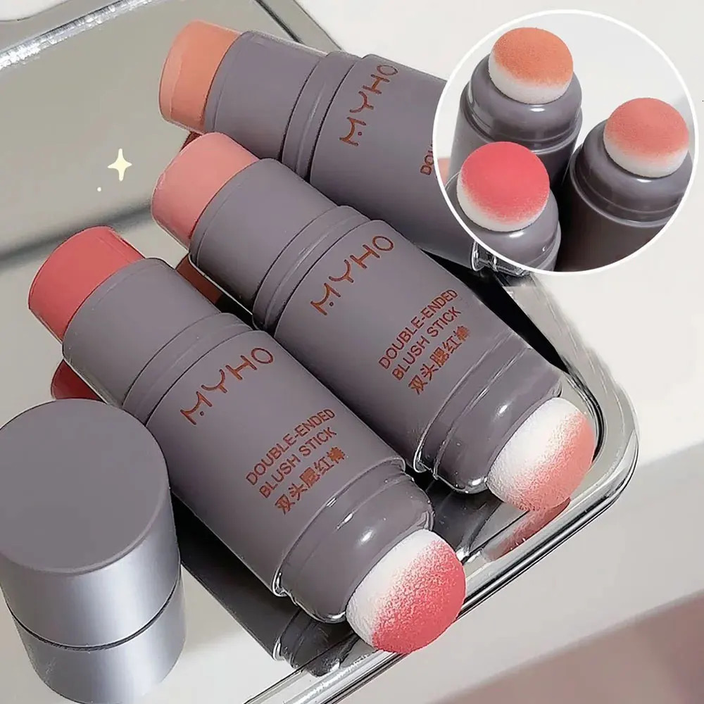 Blush Stick Double-ended Expansive Color Natural Long Lasting Matte Makeup Monochrome Creamy Rouge Blush Stick 250110