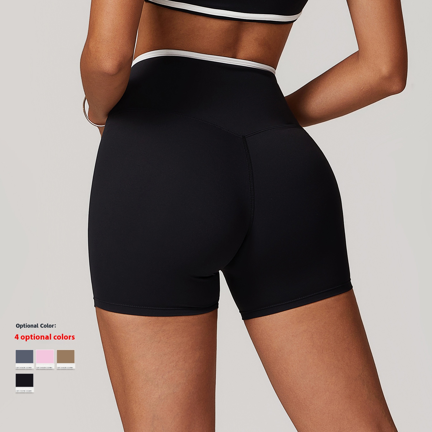 Cross High Waist Yoga Shorts Skinny Nude Peach Lift Hip Sports Shorts Women Outer Fitness Pants