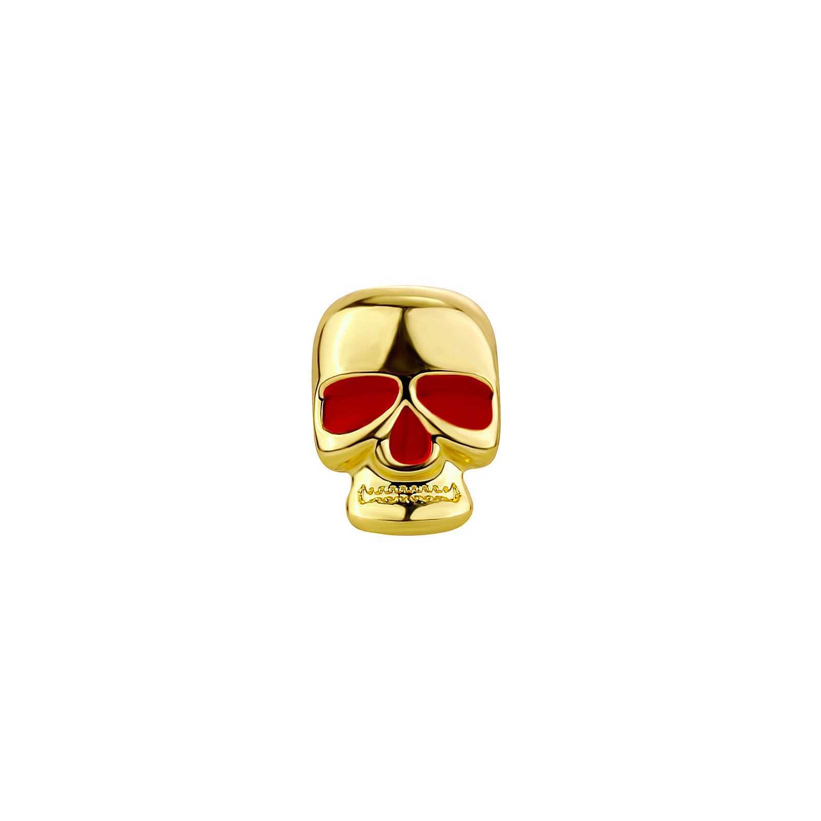 Hip Hop Teeth Grillz Fashion Skull Head Gold Silver Color Removable Grills Dental Mouth Punk Teeth Caps Party JewelryXJ250114