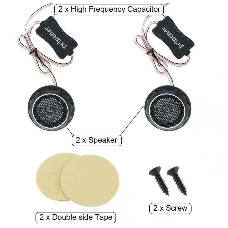 Car Audio 1pair No Magnetic Field Integrated Crossover Speaker Efficient Dome Tweeter For All Car Audio Systems Mini Audio Dome Tweeter H250118