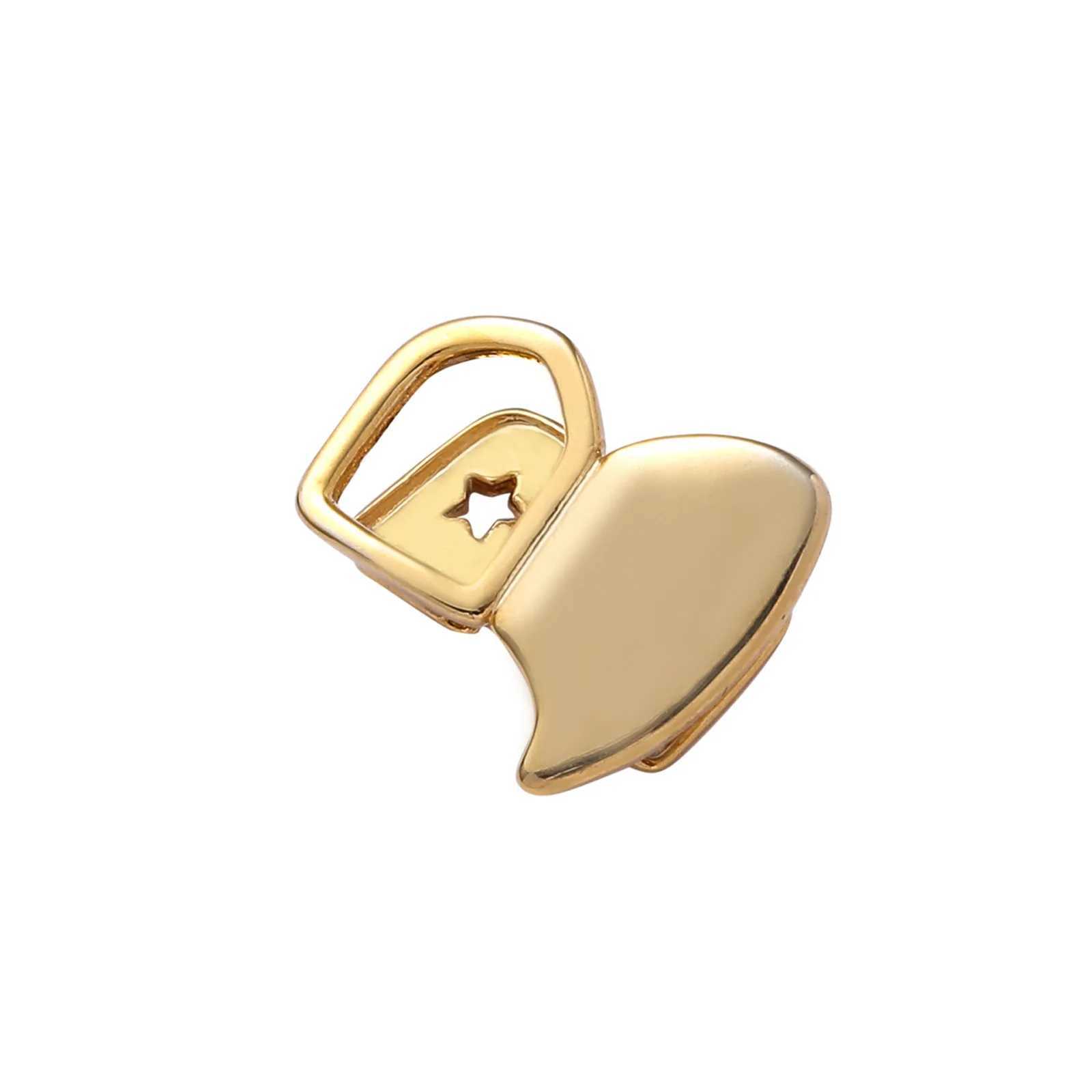 Hip Hop Rapper Single Shackle Teeth Grillz Cap Top Bottom Dental Braces Hollow Out Metal Personality Tooth JewelryXJ250114