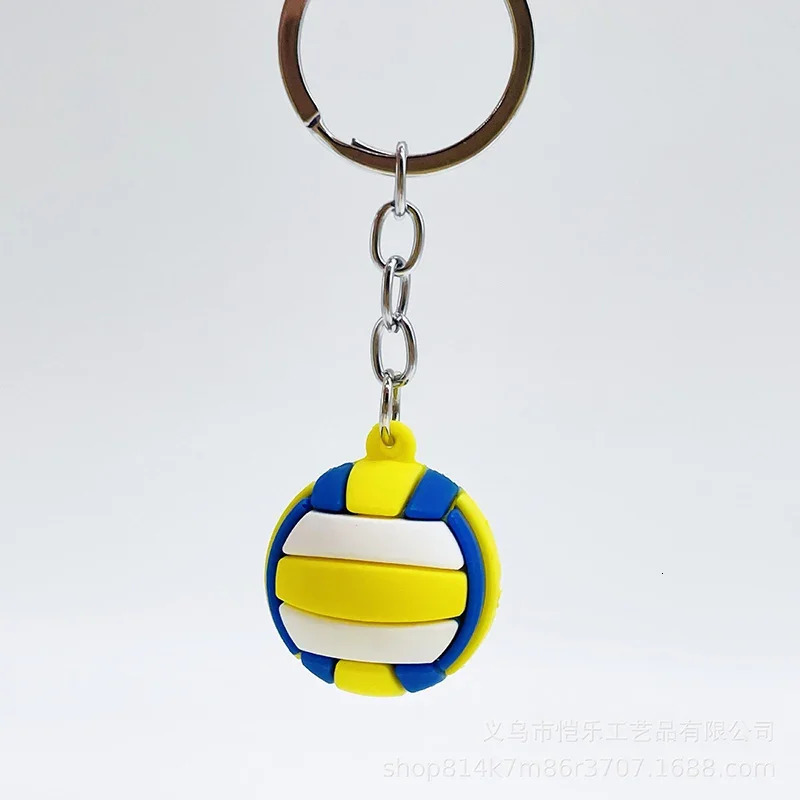 Football Basketball Volleyball Key Chain Tennis Rugby Keyring Necklace Stainless Steel Pendant Gift Sport Accessories 250107