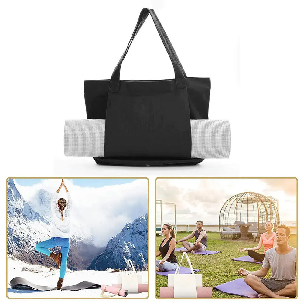 Yoga Mat Storage Bag Collapsible Washable Canvas Shoulder Package Outdoor Sports Fitness Pilates Large Capacity 250114