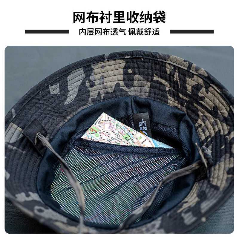 Techwear Tactical Bucket Hat Men Women Outdoor Sport Training Multifunction Camouflage Bucket HatsXJ250116