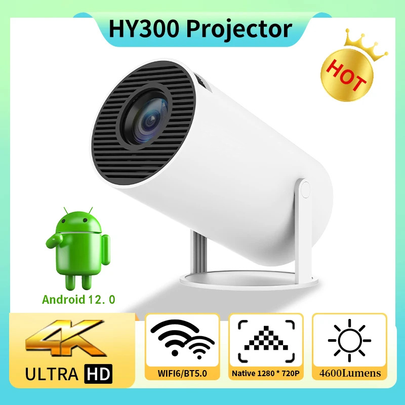 Magcubic Projector HY300 PRO 4K Android 11 Dual Wifi6 260ANSI Allwinner H713 BT5.0 1080P 1280*720P Home Cinema Outdoor Projetor