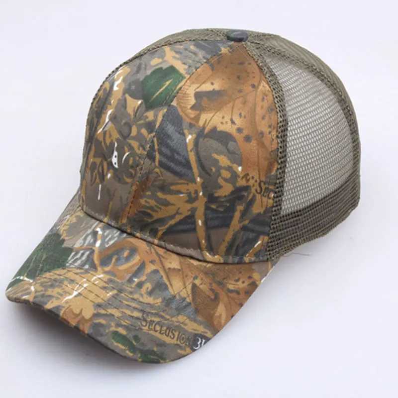 Camo Baseball Hats Mesh Summer Hat Camouflage Tactical Hat isure Tactical Baseball Unisex Camo Hat Trucker Outdoor HatXJ250116