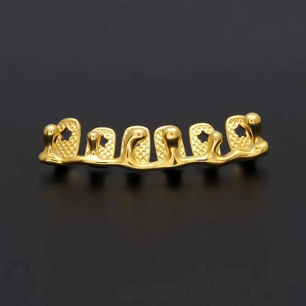 Rock Water Bling Teeth Grillz Top Bootom Dental Mouth Punk Teeth Caps Cosplay Party Tooth Rapper Hip Hop Jewelry TG008XJ250114