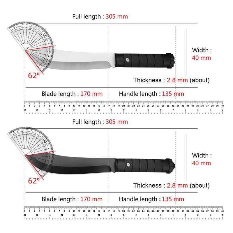 Stainless Steel Kitchen Chef Knife Meat Fish Fruit Vegetable Slicing Bone Chopping Professional Butcher Cleaver Knife with CoverXJ250117