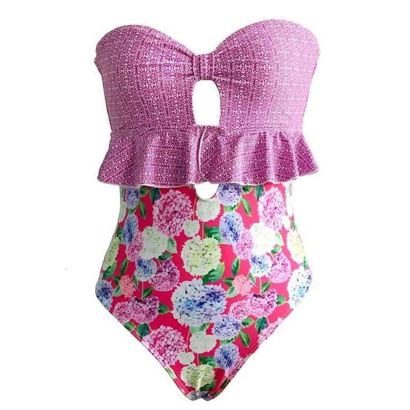 2025 Sexy One Piece Swimsuit Ruffle Swimwear Women Monokini Bodysuit Push Up Swim Female Bathing Suit Summer Beach Wear