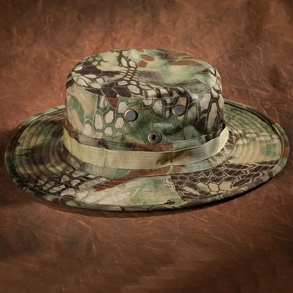 Men Hunting Hiking Outdoor Camo Sun s Camouflage Hat Tactical US Bucket Hats Panama SummerXJ250116