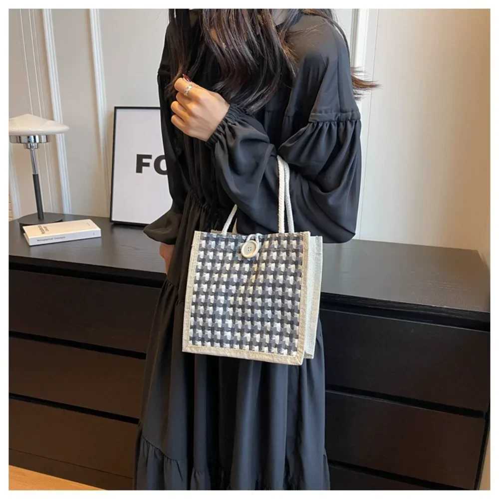 Womens Handbag Tote Bag Ladies Button Handheld Square Bag Button/Zipper Luxury Designer Handbag Small Shopping Bag Womens Bag T250118
