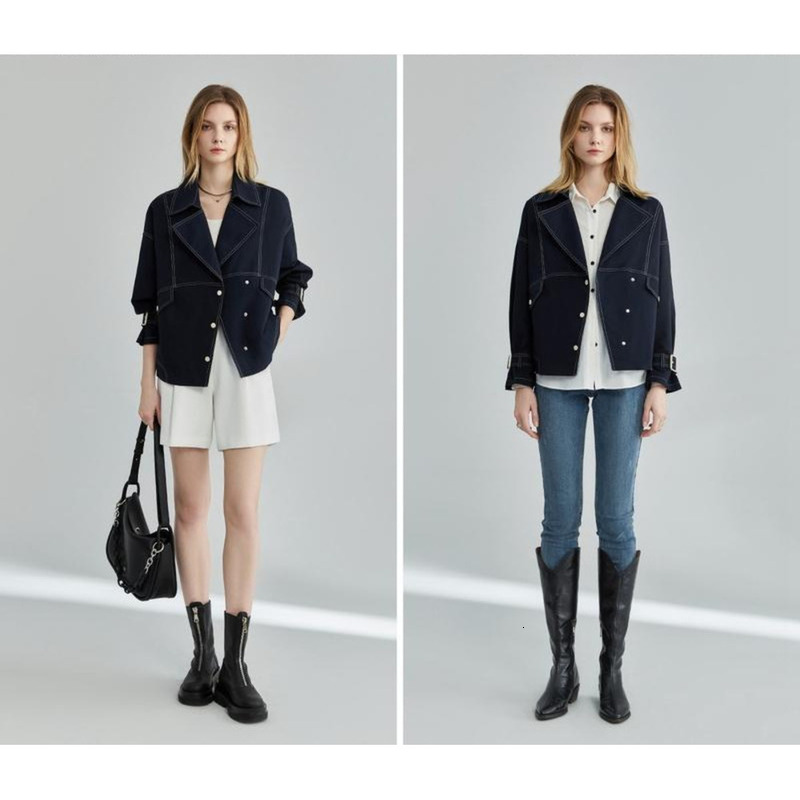 2024 Spring New Trendy Windbreaker Women's Design Temperament, Sense, Fashion Loose Casual Coat Top