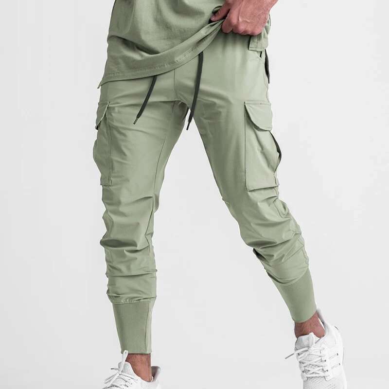 Ddmyoutdoor China Domestic Training Exercise Trousers Mens Sport Running Gym Casual Joggers Pencil Cargo Pants Slim Ice Silk Sweat Trackpants
