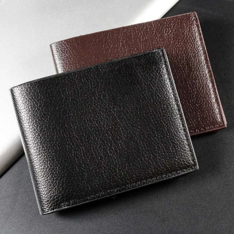 Men's Wallet Genuine Leather Men Premium Product Real Cowhide Wallets for Man Short Black Walet Portefeuille Homme swissmilitary