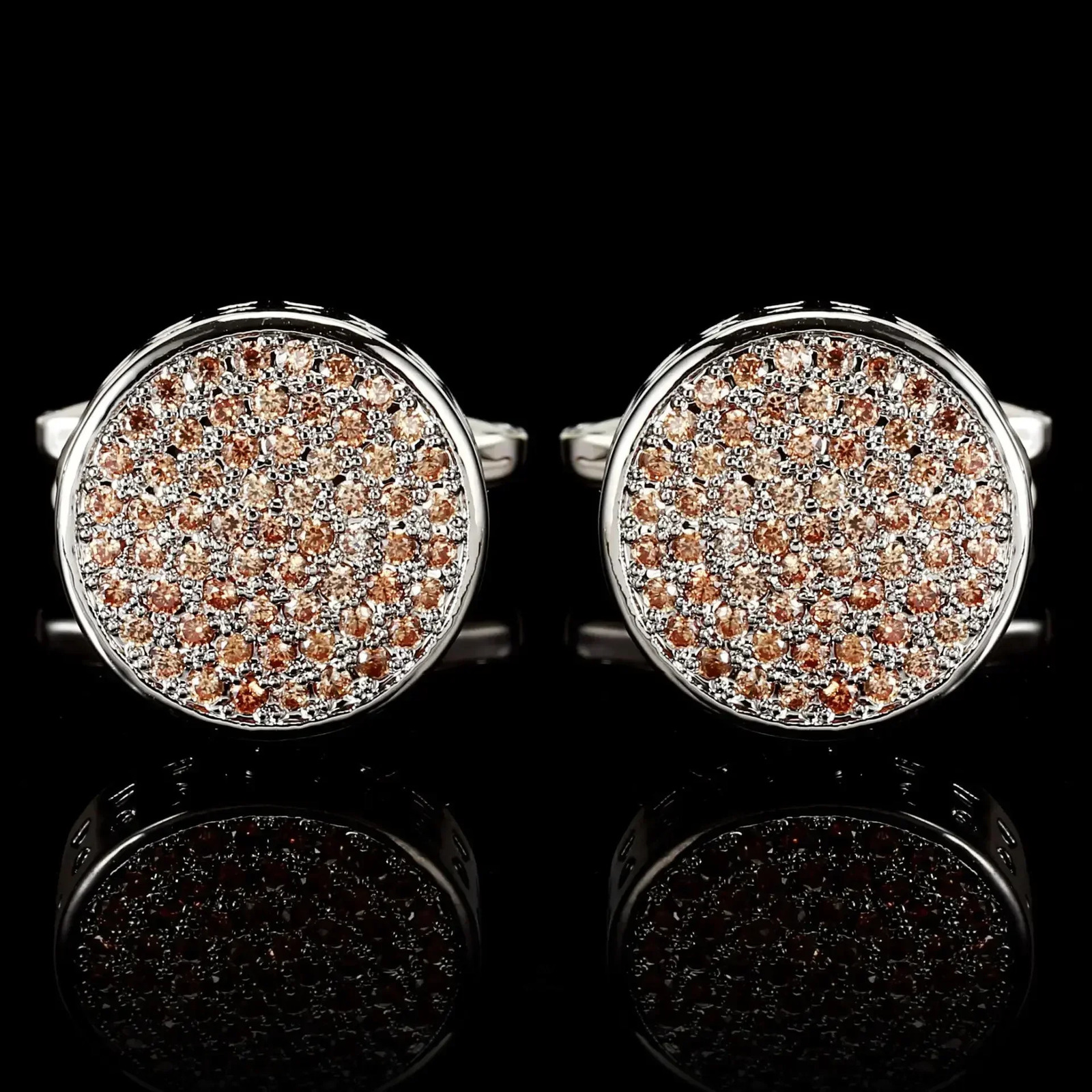 High end zircon cufflinks mens fashionable business banquet shirt buttons French rhinestone cufflinks wedding accessories 250110