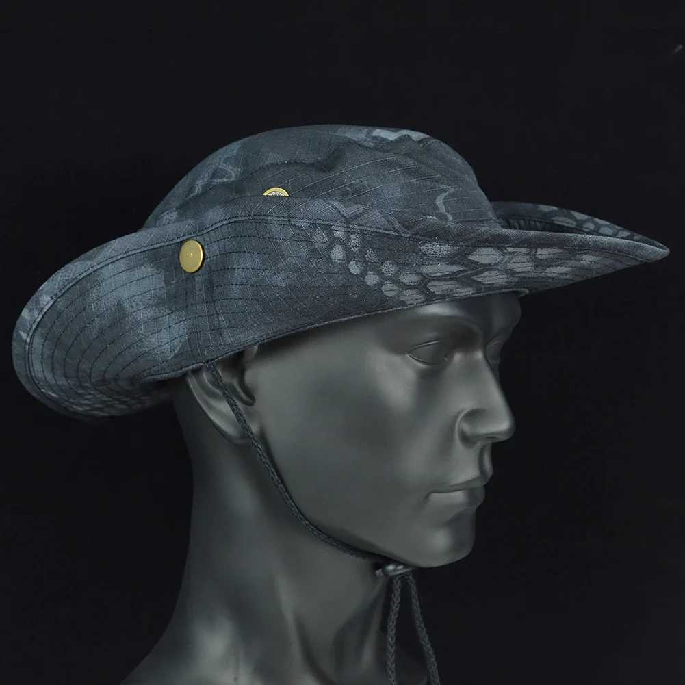 Mege Tactical Camouflage Bonnie Hat US Outdoor Hiking Panama Summer Sun Bucket GearXJ250116