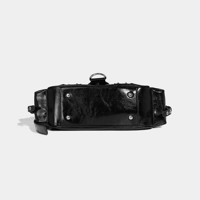 Moto & Bike Underarm Bags For Women Designer Handbag Purses New In Vintage PU Leather Rivet Decoration Shoulder Crossbody