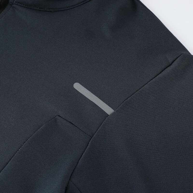 Ddmyoutdoor China Domestic Bodybuilding Training Tee Running Quick Dry Elastic Half Zipper Fiess Pullover Workout Men Finger Hole Long Sleeves