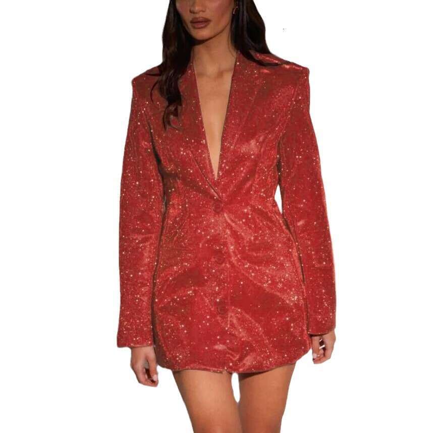 European and American women's hot selg suit jacket slim fit dress 2025 new casual versatile fashion clothing