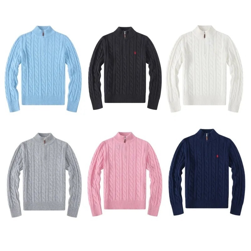 Cardigan Designer Mens Sweaters Wool Casual High Quality Pull Half Zip Women Hoodie Polos Jacket Winter Long Sleeve Sweater Pullover Size S-4XL