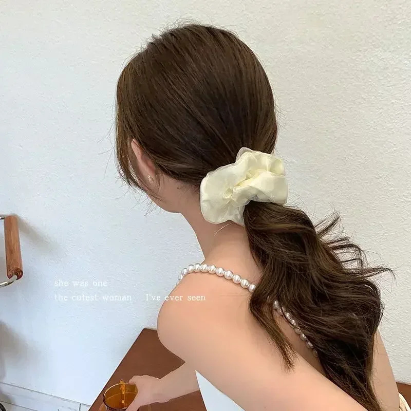 Womens Mesh Simple Forest Large Intestine Hair Headband Highend Elegant and Versatile Tie Accessories 250118