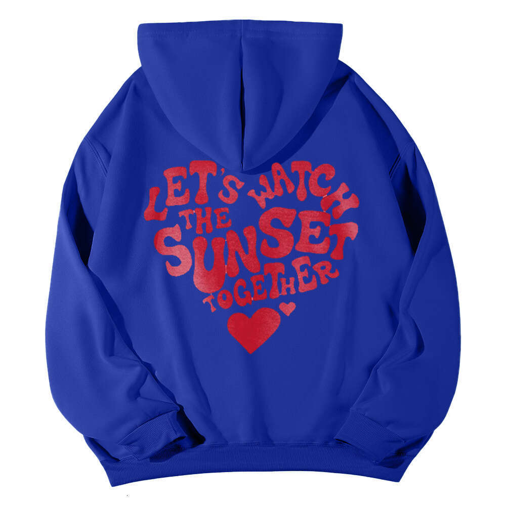 New fleece women's letter slogan printed with drawstring off shoulder sleeves hooded sweatshirt