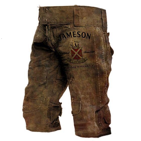 Mens designer Trendy 3D Digital Printing Loose luxury Shorts Beach pants Zipper Style Medium and Long man casual shorts