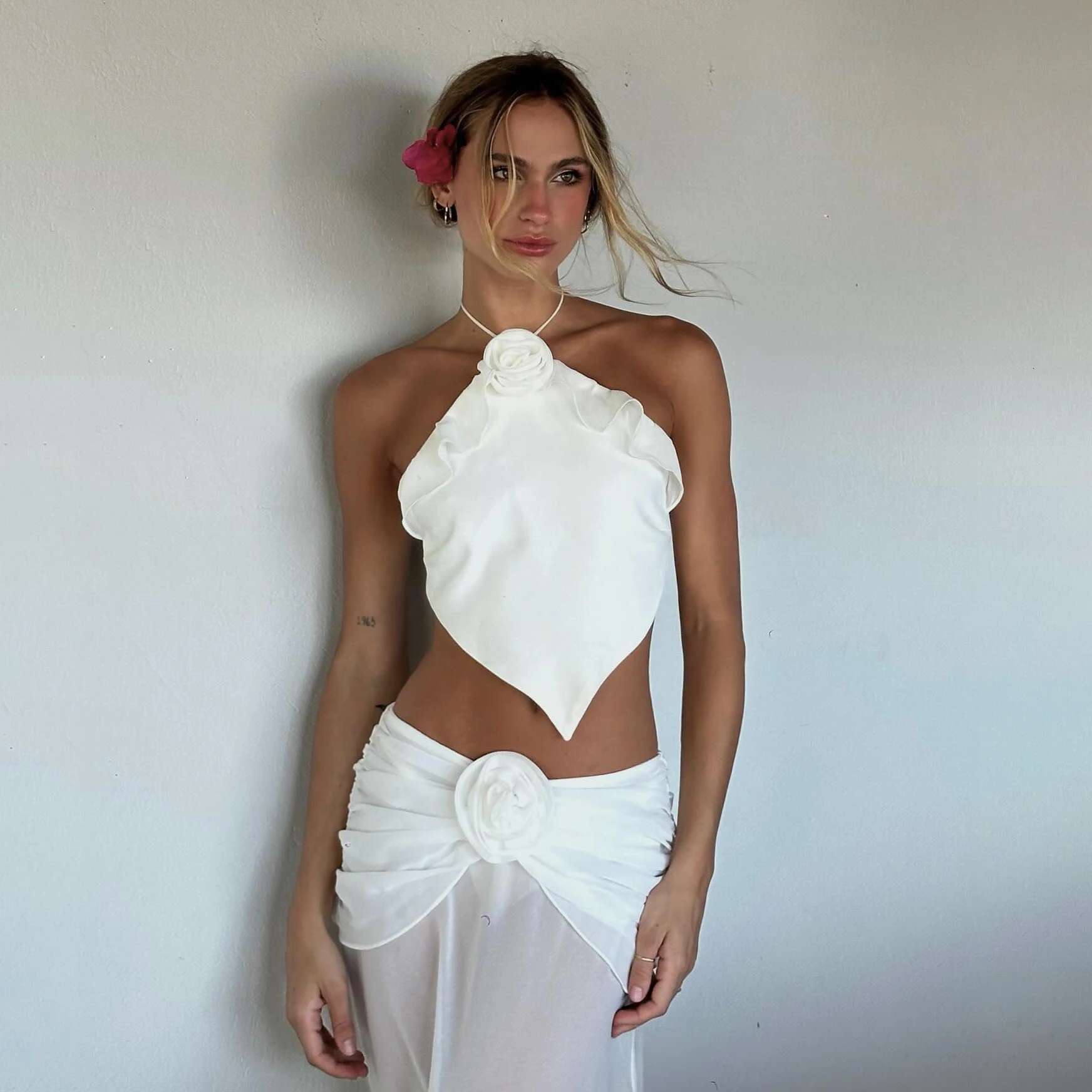 3 Pcs Wer Bikini 2025 Sexy Women Swimsuit Elegant White Swimwear Female Biquini Ral Cover Up Bodysuit Bath Suit Beachwear