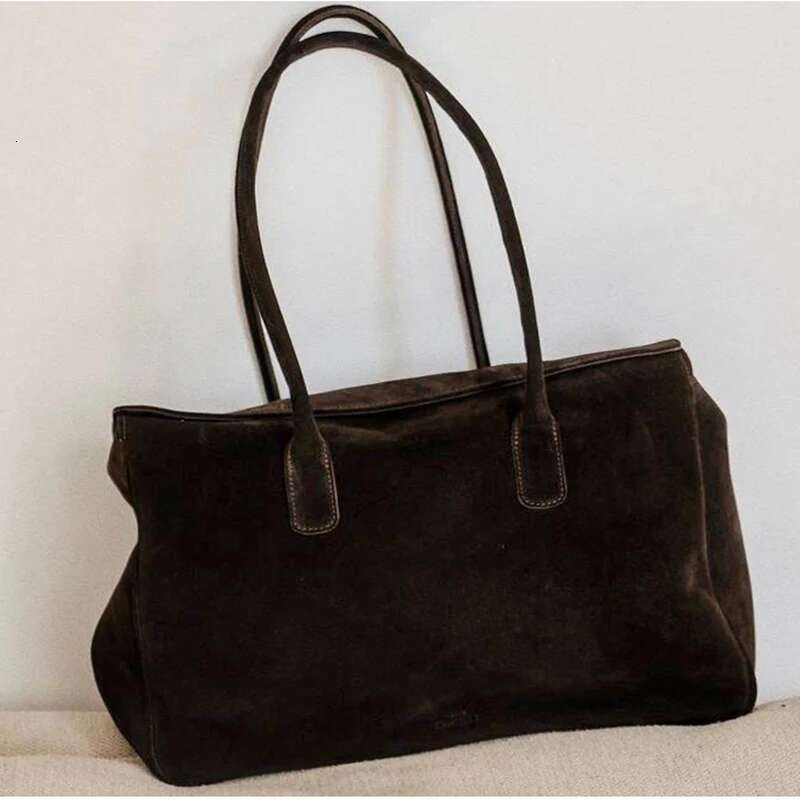 Faux Suede Box 2025 Niche Design Ins European American Autumn Winter Square Large Capacity Portable Shoulder Bag