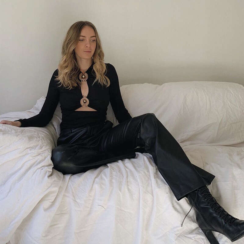 European and American winter hot selg sexy metal slim fit design sense base jumpsuit women's new casual fashion trend clothing