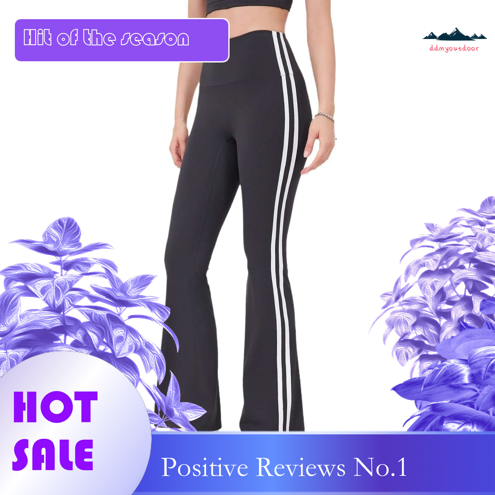 Ddmyoutdoor China Domestic Mermaid Curve High Waist Yoga Spice Girls New Running Sports Peach Hip Fiess Naked Elastic Flared Pants