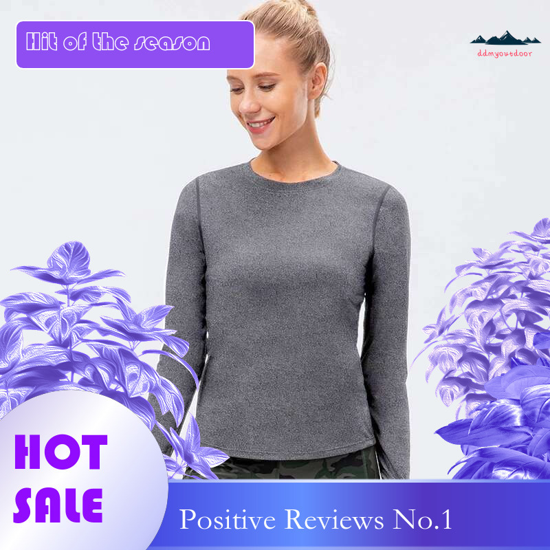 Ddmyoutdoor China Domestic Women Sexy T Shirts Autumn Winter Long Sleeve Running Yoga Fiess Gym Tops Solid Quick Dry Sports Shirts Sport Wear