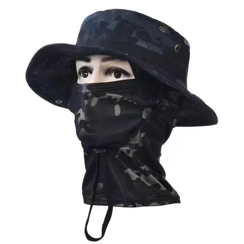 clava Fishing Full Face Mask Set Men Summer Snap Sun Hat Outdoor Hunting Camouflage clava Fishier Man HatXJ250116