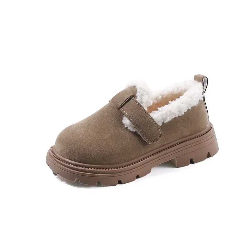Children Cotton Shoes Warm Winter Shoes for Girls Thick Bottom Kids Fashion Plush Shoes Non-slip Toddlers Causal Flats VersatileXJ250118