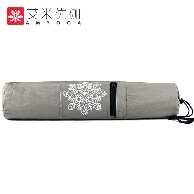 Durable canvas cotton yoga mat tote bag easy loading 250114
