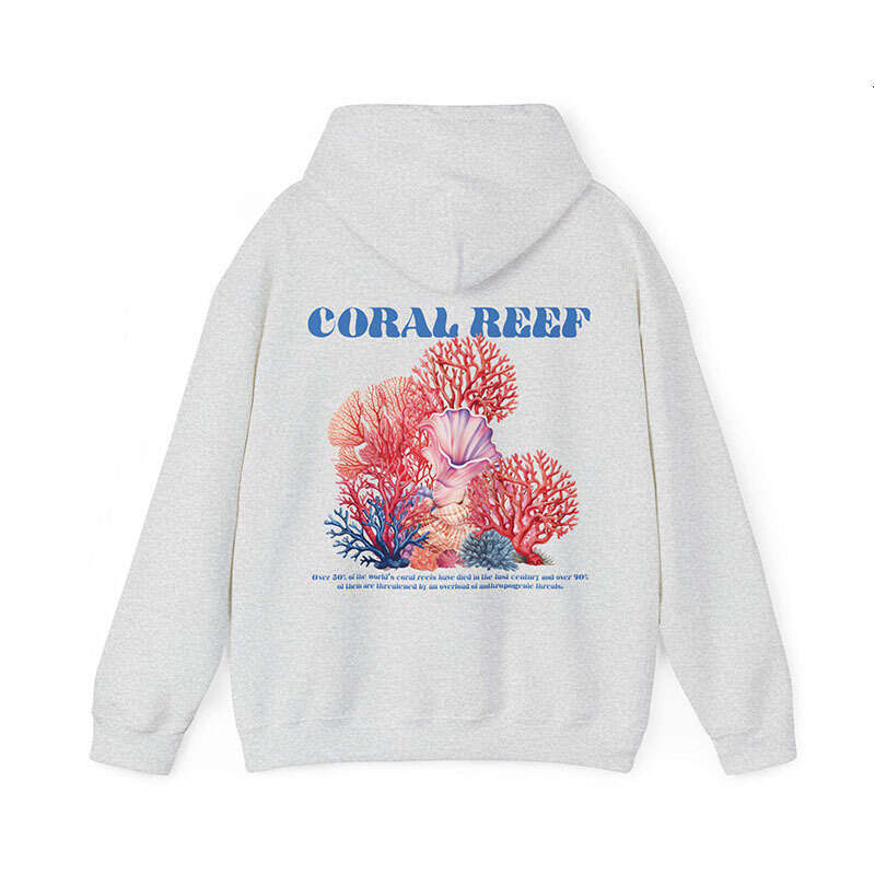 Loose new Save the Ocean hooded sweatshirt with threaded drawstring beach hoodie jacket