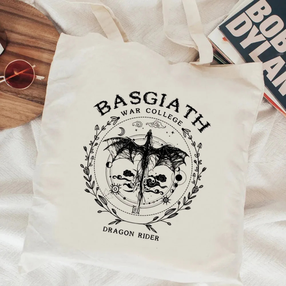 Kawaii ACOTAR Velaris Pattern Tote Bag Canvas Shoulder Bag Daily Commute Womens Shopping Bag Trendy Folding 250114