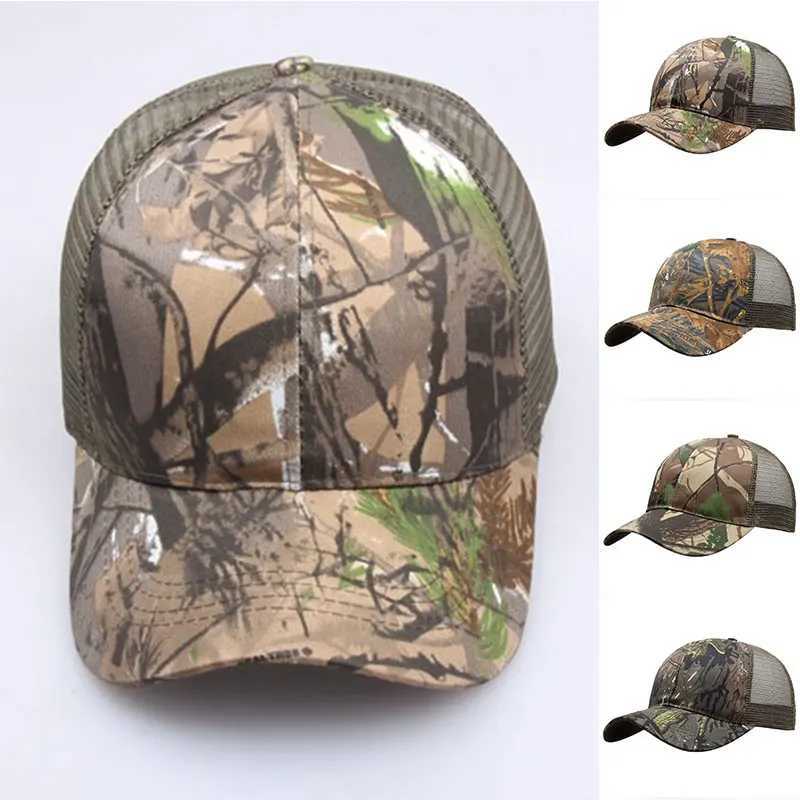 Camo Baseball Hats Mesh Summer Hat Camouflage Tactical Hat isure Tactical Baseball Unisex Camo Hat Trucker Outdoor HatXJ250116