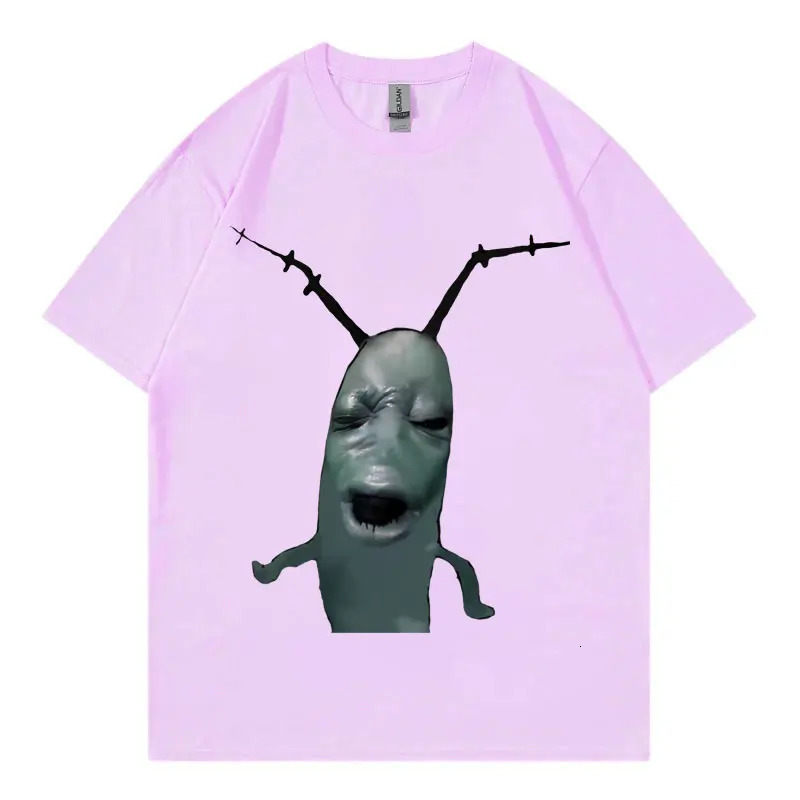 Cursed Plankton Funny T Shirts Gothic Fashion Oversized T-shirt Casual Pure Cotton Short Sleeve T-shirts Unisex Streetwear 250117