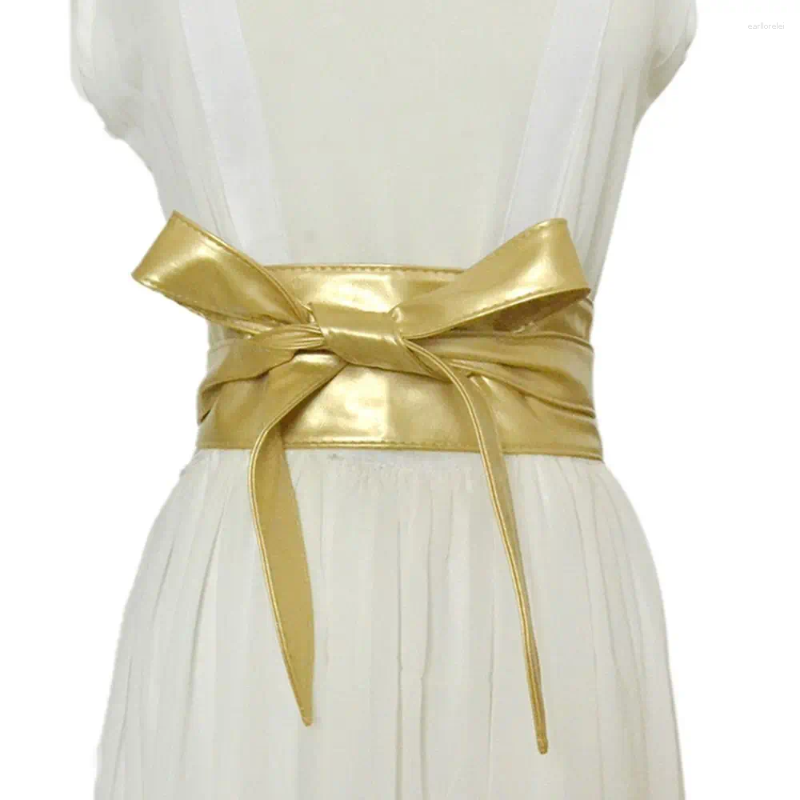 Belts Fashion Bowknot Simple Wrap Corset Waistband Wide Waist Band Ladies Dress Cummerbands Leather Belt