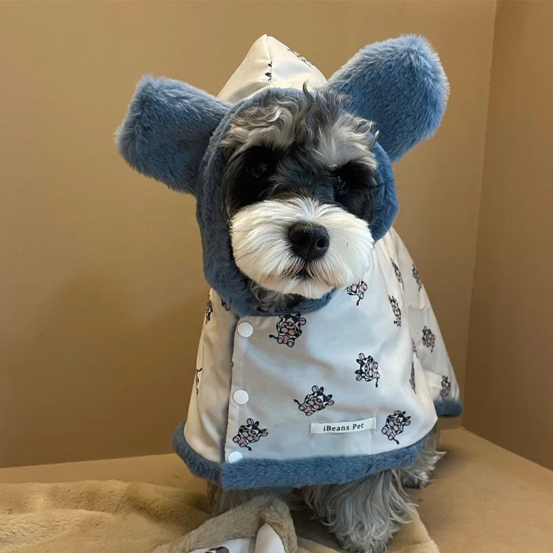 Cute Cartoon Print Pet Cape Blanket Autumn Winter Thick Warm Plush Cushion Comfortable Rabbit Velvet Soft Dog 250115
