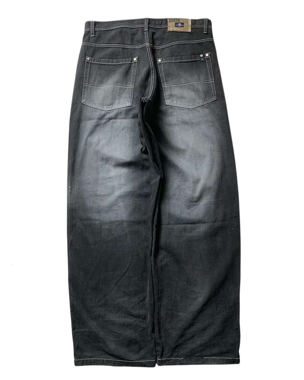 2025 Wash New Retro Southpole Loose Men's And Women's Y2k Haruku Gothic Hip Hop Skateboard Pants Street Wear Jeans