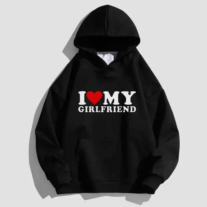 I LOVE MY GIRLFRIEND Print Unisex Hoodie Y2K Sweatshirt for Womens/Mens Hoodies Sweatshirts Solid Pullovers Tops W250117