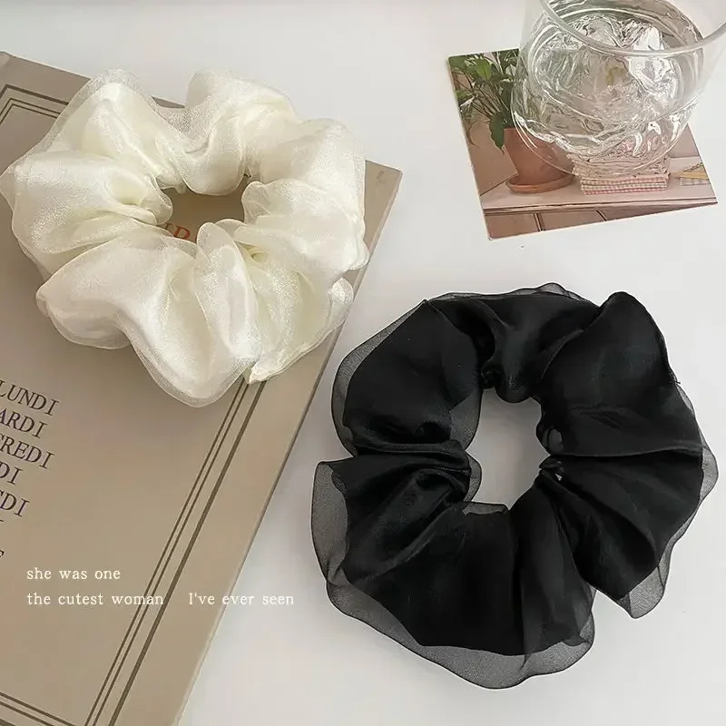 Womens Mesh Simple Forest Large Intestine Hair Headband Highend Elegant and Versatile Tie Accessories 250118