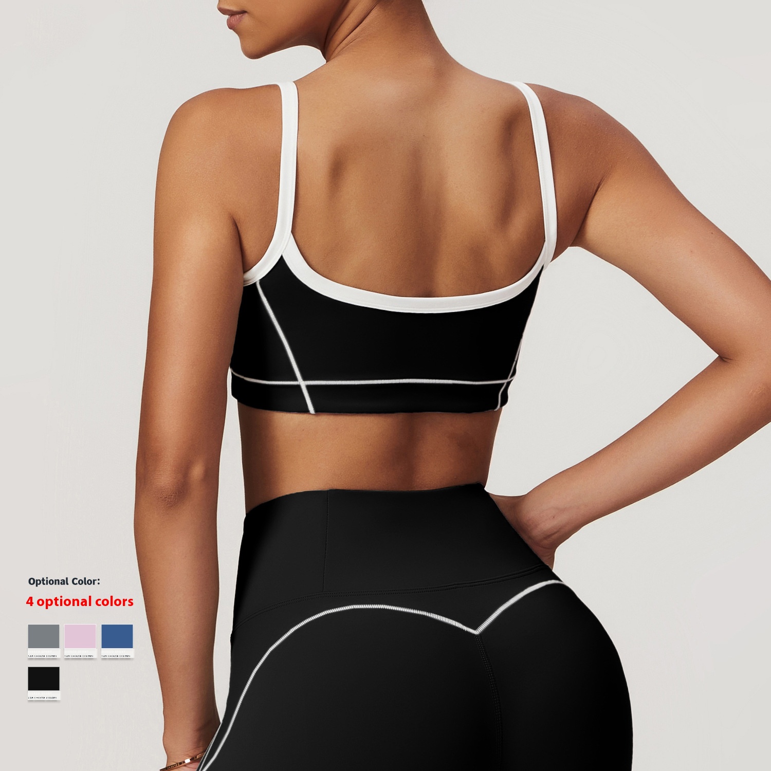 Nude Feeling Tight Sports Underwear Big U Back Yoga Bra Women Inner Outer Fitness Top