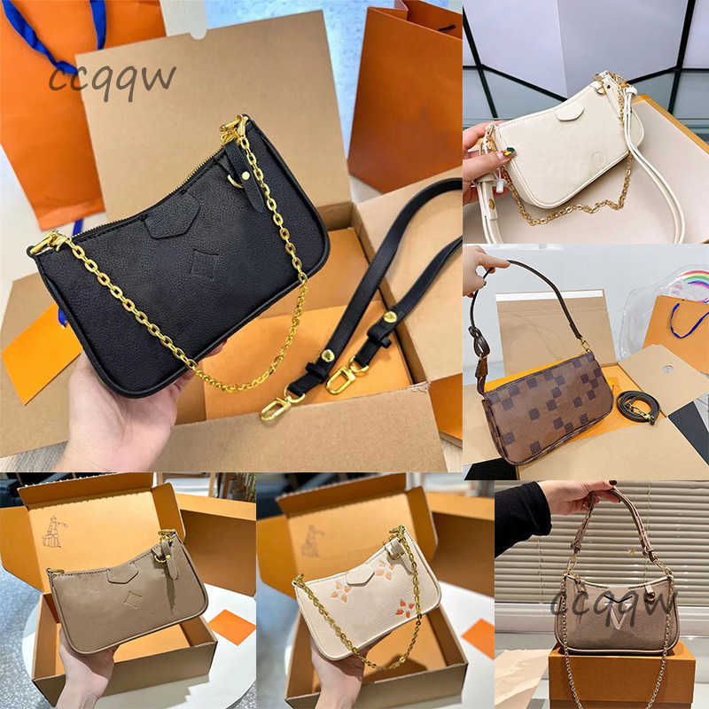 Shoulder Bags Designer Bag Women Letter Crossbody Shoulder Bags Chain Wallet Lady Easy Pouch On Strap Purse Letters Embossed Flower Stripes Luxury Brand Handbags