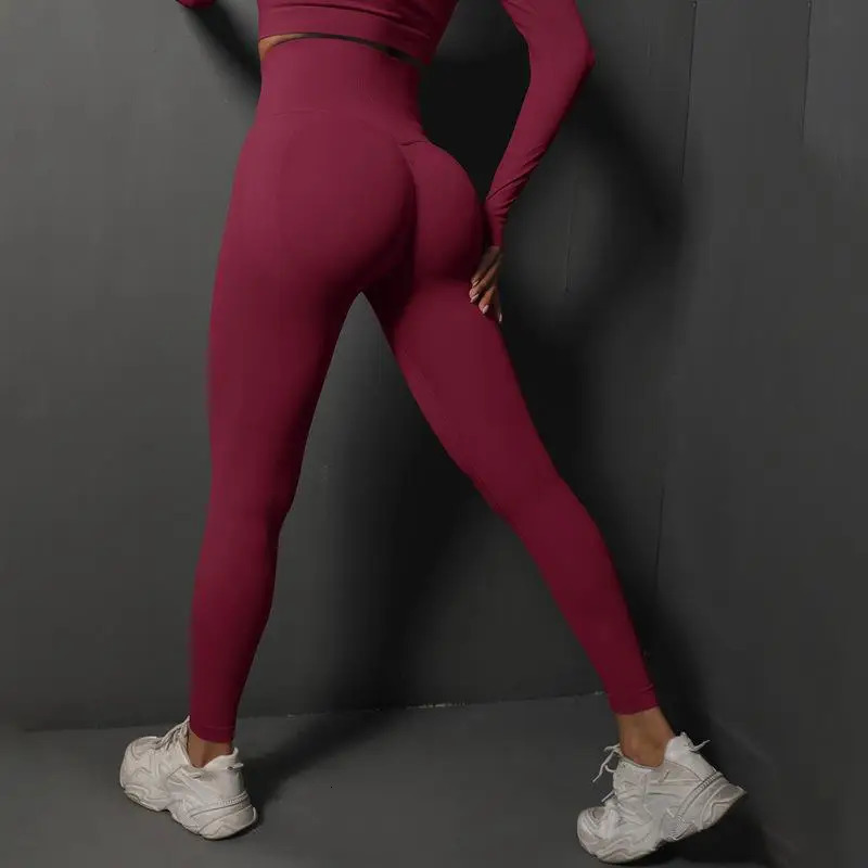 Seamless Leggings Sport Women Fitness Push Up Yoga Pants High Waist Hip-lifting Workout Running Scrunch Sportswear Gym Tights 250113
