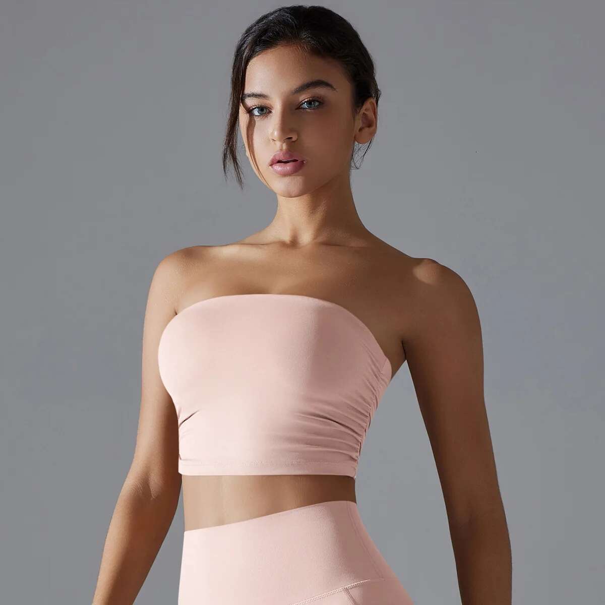 Ddmyoutdoor China Domestic Mermaid Curve One Piece Naked Sports Underwear Anti Running Light Tube Inner Base Fiess Top Tight Yoga Clothes For Women