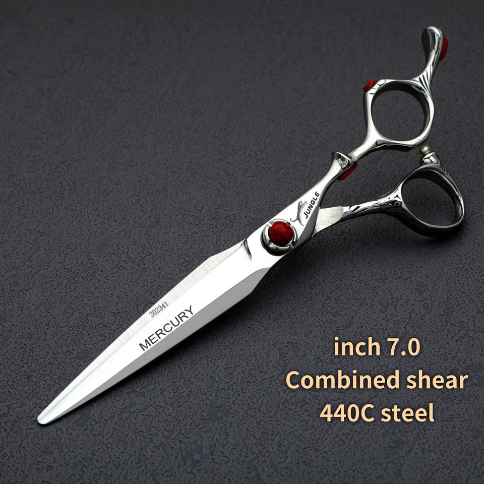 JAGUProfessional Hairdressing Scissors Thinning Shears 440C SteelSalon HighEnd Hair Cutting Tools set of 55 to 70 Inches 250108
