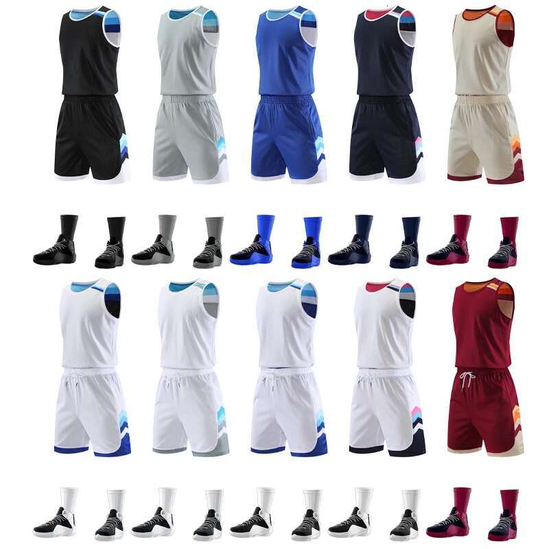Ddmytiger China Domestic Basketball Jersey Sets Double Patchwork Blank Running Breathable Sleeveless Shorts Tracksuits New Quick Dry Game Team Sport S